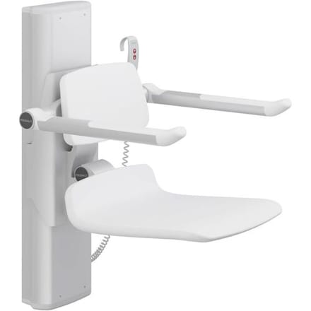 Pressalit PLUS shower seat 450 height adjustable, with remote control R7634000