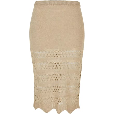 Urban Classics - 3/4 Crochet Knit Rok - 5XL - Beige