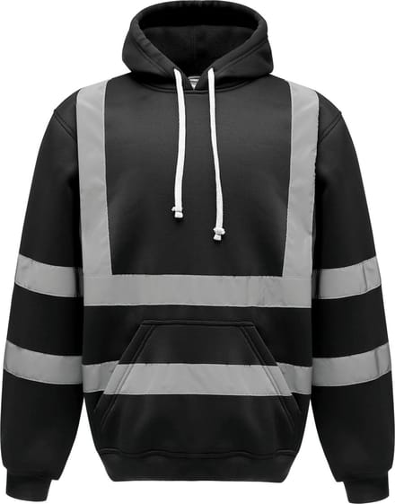 Yoko Hi-Vis pullover hoodie YHVK05 - Black - S
