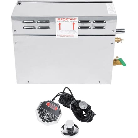 Générateur de vapeur électrique pour sauna en acier inoxydable TC-135, contrôleur de température numérique, États-Unis white