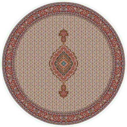 SusaStyle - OUTLET - Perzisch Vloerkleed – Riz Mahi Cream – Rond – Tapijt 150 cm