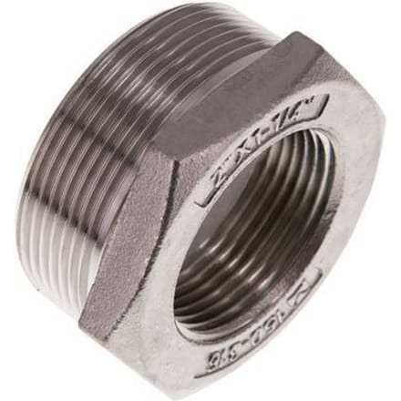 R 2'' x Rp 1 1/4'' M/F RVS Verloopring 16 Bar - FL2S-MF-SH-200R-114R