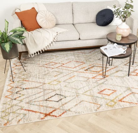 FRAAI Hoogpolig vloerkleed - Blend Diamond Terracotta - 120x170cm