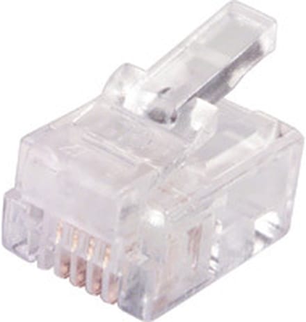 Scanpart modulaire stekker - RJ11 (4P6C) - 6/4 - Transparant - 10 stuks