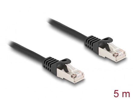 Delock 80190 RJ50 Netwerkkabel, patchkabel Kabel S/FTP 5.00 m Zwart Afgeschermd 1 stuk(s)