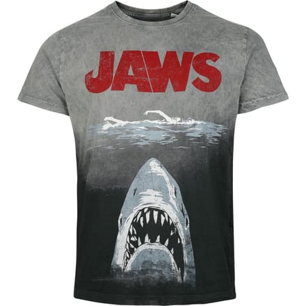 Jaws T-shirt - Jaws - Blue Shark - S tot M - voor Mannen - zwart