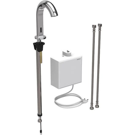 Geberit Piave washbasin tap, free-standing, mains operation, with surface-mounted function box 116.162.21.1
