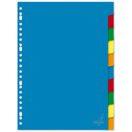 Kangaro tabbladen - A4 - 10-delig blanco - PP 120 micron - 23-gaats