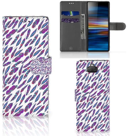 Sony Xperia 10 Telefoon Hoesje Feathers Color