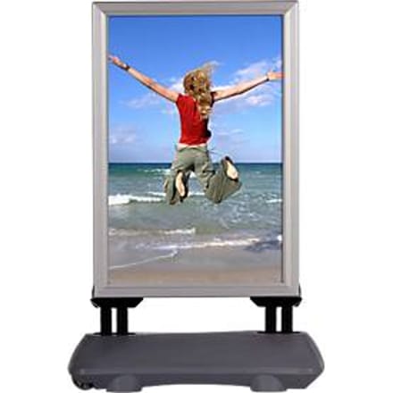 Stoepboard WindPro - aluminium - B 720 x H 1135 mm - voor  A1 - zilverkleurig