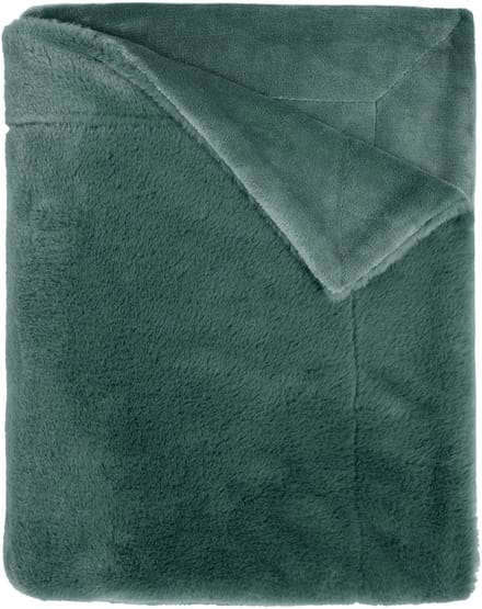 Mistral Home - PLAID - fake rabbit - 150 x 200 cm - effen kleur - muntgroen