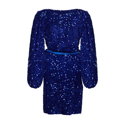 Teagan wikkeljurk in marineblauw/blauw