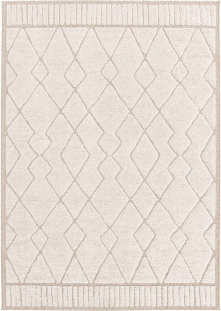 sweeek - Interieur vloerkleed met berbermotief, beige en crème - judy