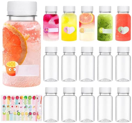 Dailygoods- Sapflessen 15 Stuks - 100 ml - Herbruikbaar Pet - Plastic