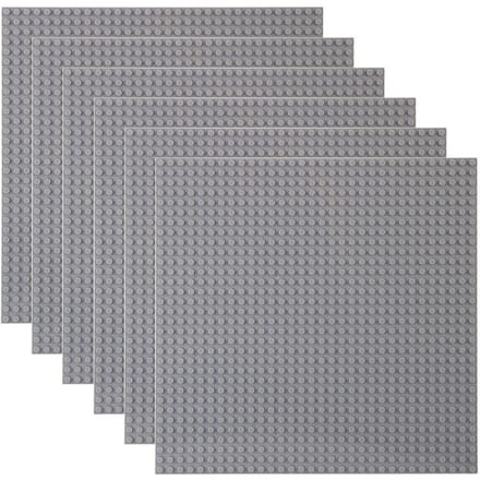 6 pièces 32x32 Briques de construction de base de plateforme idéales pour les tables d'activités sont assemblées sur des accessoires en coussin. 32x32 gray