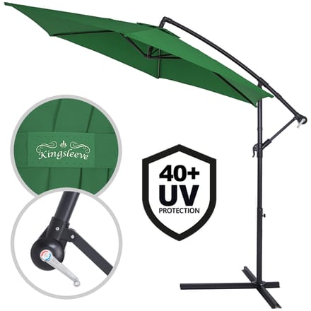 Kingsleeve Zweefparasol - Kantelbaar Handslinger Ø300cm UV 50+ - Groen