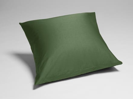 Yumeko kussensloop katoensatijn mid olive 65x65 - Bio, eco & fairtrade - 1 stuk