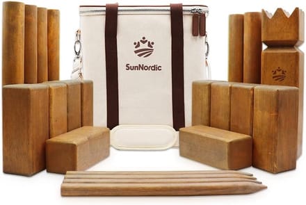 Werpspel - Viking spel - Buiten spelen - Robuust rubberhout - 31x32x205 cm