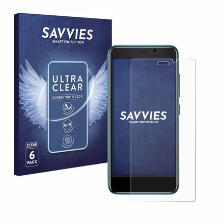Savvies - Screenprotector voor Cubot J 20 - Folie Beschermfolie transparant 6 Stuks