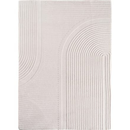 Japandi Vloerkleed Pompei - Hoogpolig - Scandinavisch Design - 3D-Effect - Creme- 80x150 CM