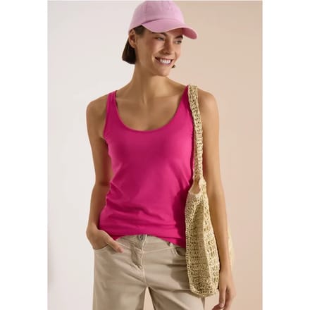 Effen longtop met ronde hals