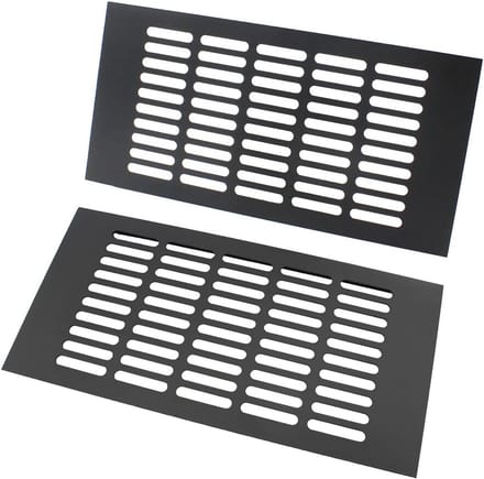 Aluminium Ventilatierooster Zwart - Set van 2