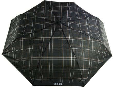 HUGO BOSS paraplu Pocket Umbrella Checkered Black zwart