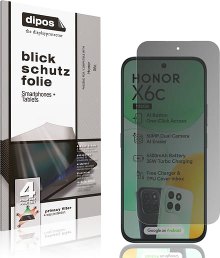dipos – Matte Privacy Screenprotector geschikt voor Honor X6c | Anti-Spy Beschermfolie