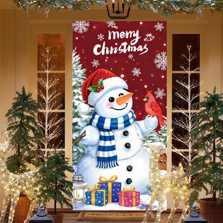 Dailygoods- Kerstdeurafdekking 180 x 90 cm - Waterdicht polyester