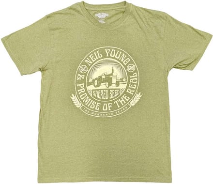 Neil Young - Tractor Seal Heren T-shirt - S - Groen