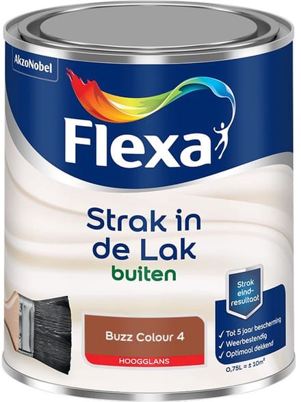 Flexa - Strak In De Lak Buitenlak Hoogglans - Buzz Colour 4 - Mengverf - 750 Ml