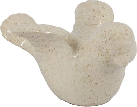 Aardewerk vogel beige wb