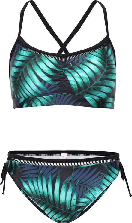 Bikini classic met kant detail - Tropical leaf 152-158
