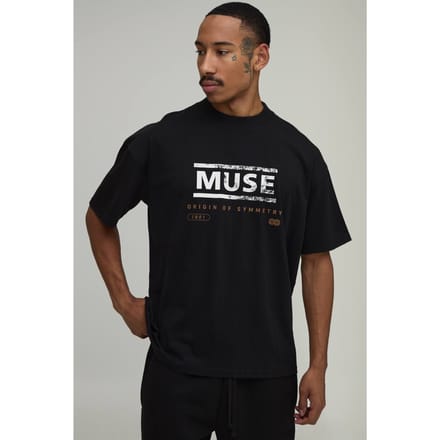 Oversized T-shirt Met Muse Symmetry Licentieprint | Black | Size 4XL