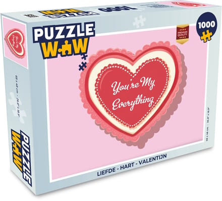 Puzzel Liefde - Hart - Valentijn - Legpuzzel - Puzzel 1000 stukjes volwassenen
