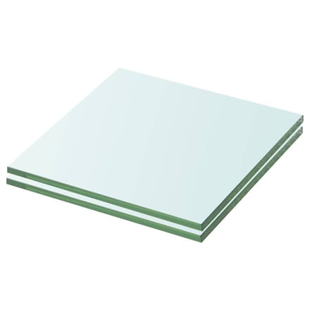 vidaXL - Schappen - 2 - st - 20x15 - cm - glas - transparant