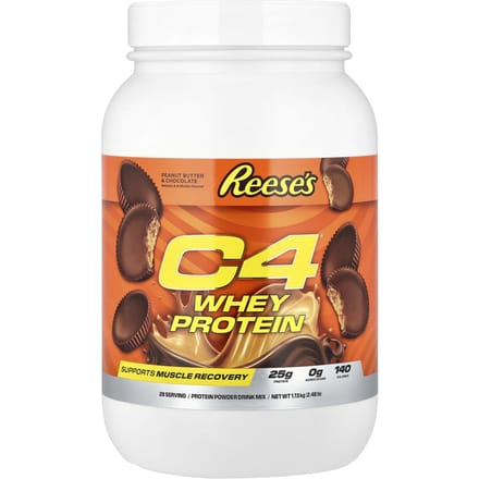 C4 / Cellucor, C4® Wei Eiwit, Rease's Pindakaas en Chocolade Smaak, 2,48 lb (1,13 kg)