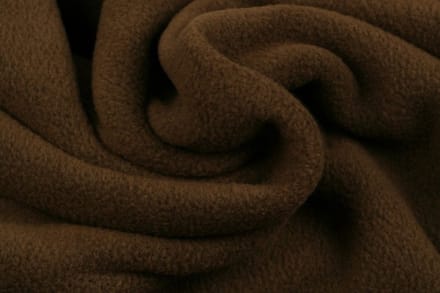 10 meter fleece stof - Bruin - 100% polyester