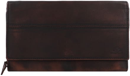 GREENBURRY portemonnee Destressed RV-Wallet RFID Teak Brown donkerbruin