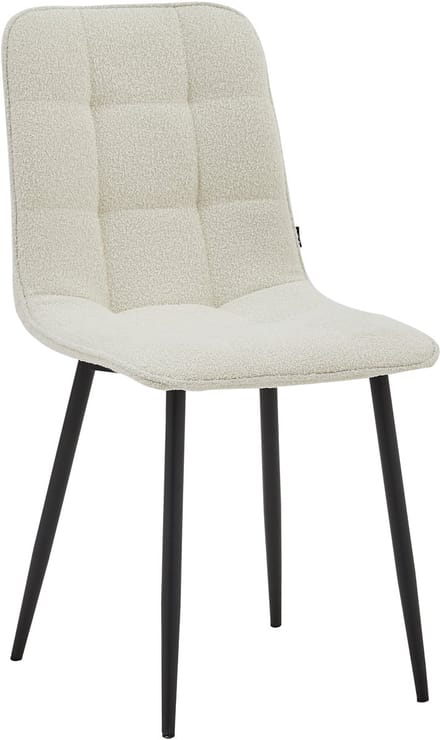 Colenis Bloqs Eetkamerstoel – Wit – Bouclé – Set van 2