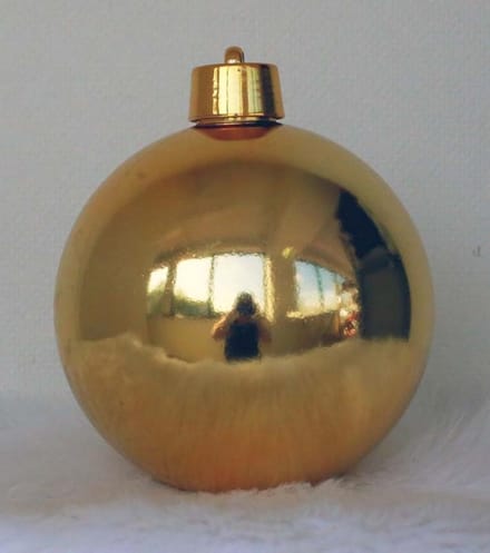 3 stuks 1 Onbreekbare kerstbal diameter 20 cm goud glanzend