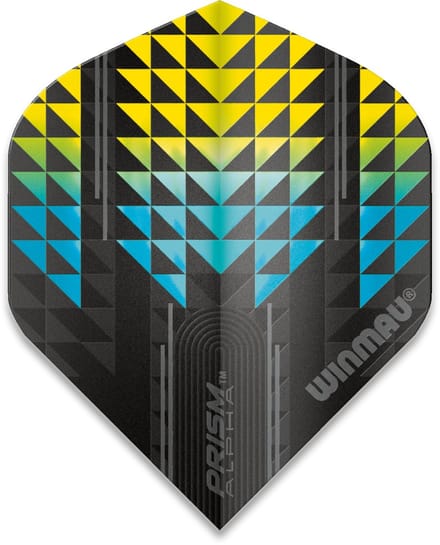 Winmau Prism Alpha Extra Thick Blue & Yellow - Dart Flights