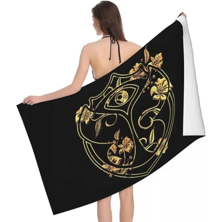 Tomorrowland Logo Bad Strandhanddoek Microvezel Zwembadhanddoeken W30*H60(CM) beige