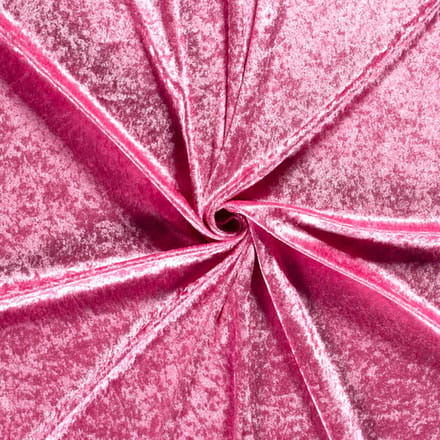 Velour de Panne Uni – Pink Roze – Glimmend & Zacht – 165 g/m² – 147 cm Breed – Per Meter