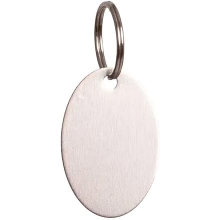 Grooming Deluxe - Naamplaatje ovaal size M 3,8 cm zilver