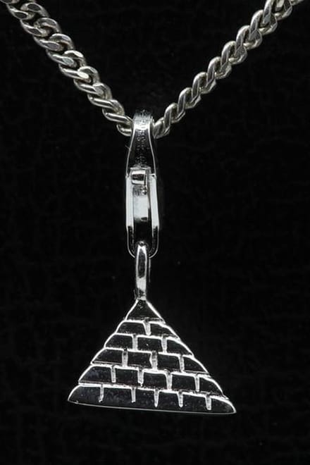 Zilveren Piramide Egypte hanger én bedel