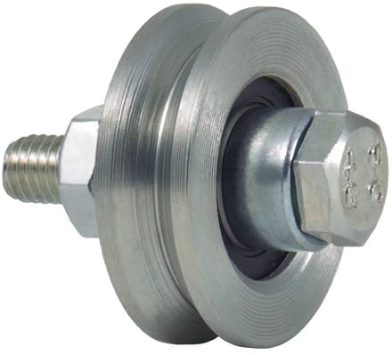 40 mm wiel met V-groef en 1 kogellager