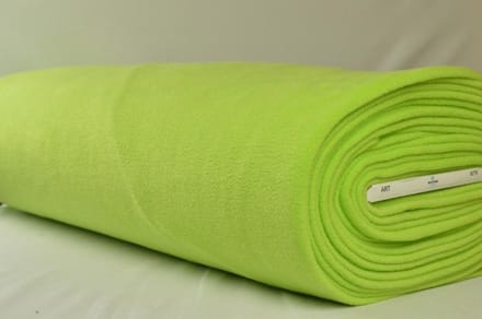 Fleece stof - Limoengroen - 10 meter