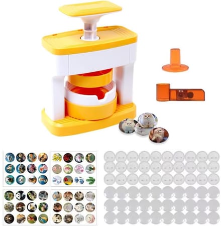 Button Maker - Badge Machine - Pin - Geel en Wit
