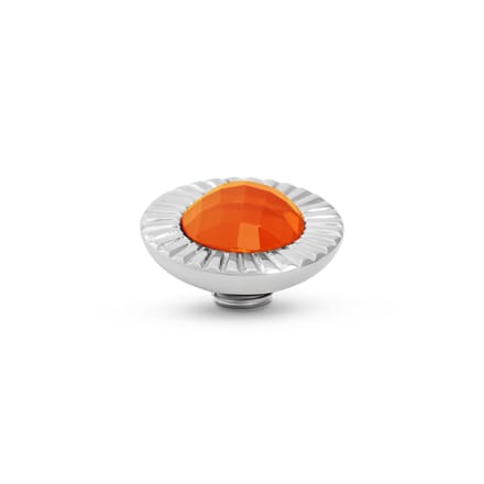 Melano Vivid Sunburst Steentje Apricot Brown | Zilver